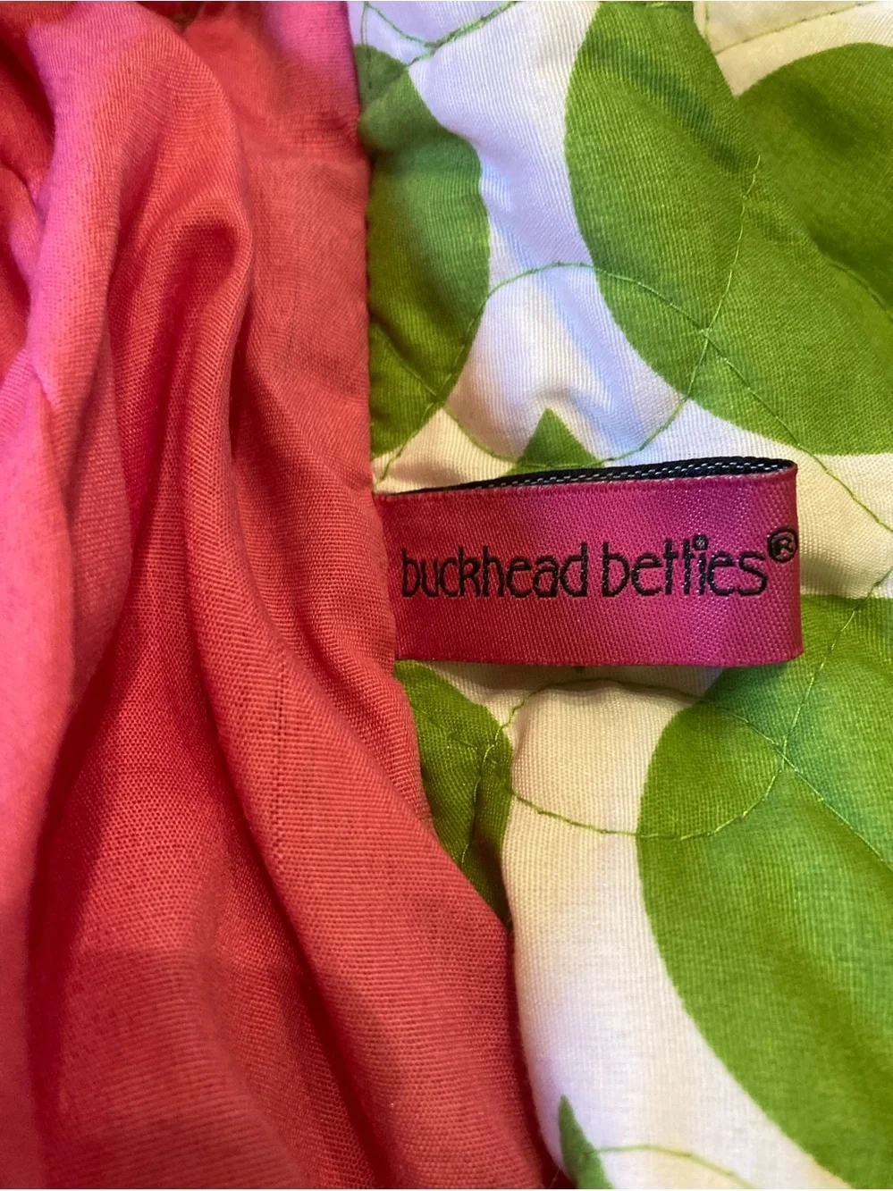 Buckhead Betties Large Green, White and Pink Travel Bag